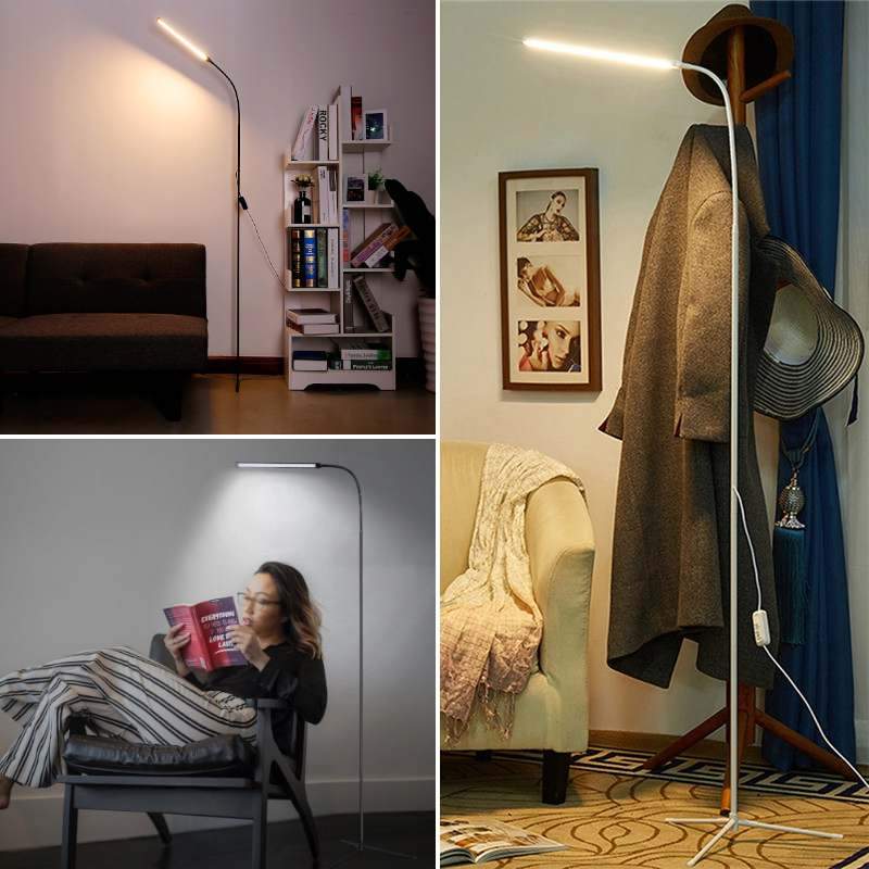 LineaLuxe - Minimalistische Stehlampe | Moderne LED Beleuchtung | Stilvolle Innenraum-Deko
