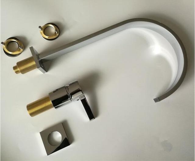 EleganFlow Pro - Zweiloch Badarmatur | Lange Rohr-Design | Premium Wasserhahn für Waschbecken | Hochwertige Materialien