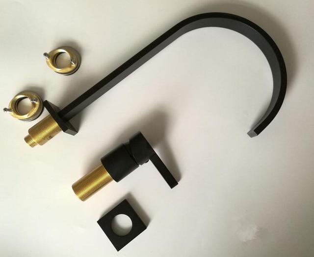 EleganFlow Pro - Zweiloch Badarmatur | Lange Rohr-Design | Premium Wasserhahn für Waschbecken | Hochwertige Materialien