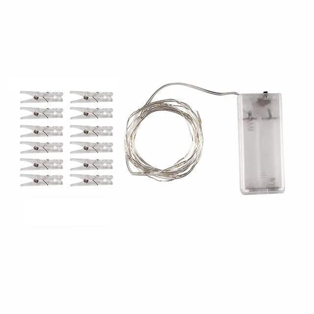 GlowClip LED Lichterkette mit Fotoclips | Batteriebetrieben oder USB-Anschluss | Dekorative Beleuchtung für Zuhause & Partys