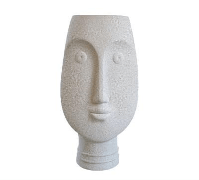 Sculpta Face Design Keramik Vase | Moderne Deko für Wohnzimmer & Büro | Handgefertigte Kunstvasen