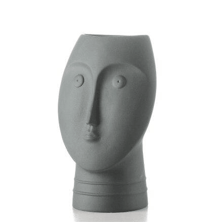 Sculpta Face Design Keramik Vase | Moderne Deko für Wohnzimmer & Büro | Handgefertigte Kunstvasen