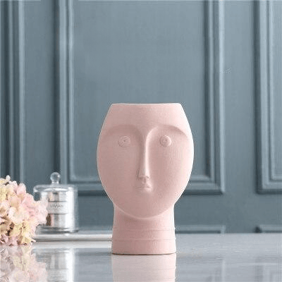 Sculpta Face Design Keramik Vase | Moderne Deko für Wohnzimmer & Büro | Handgefertigte Kunstvasen