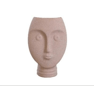 Sculpta Face Design Keramik Vase | Moderne Deko für Wohnzimmer & Büro | Handgefertigte Kunstvasen