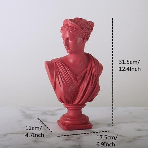 SculpGreek Zeitlose Büstenstatue | Klassische Eleganz | Dekor für Zuhause