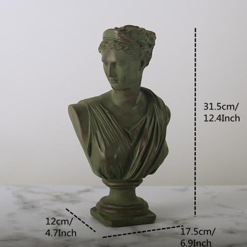 SculpGreek Zeitlose Büstenstatue | Klassische Eleganz | Dekor für Zuhause