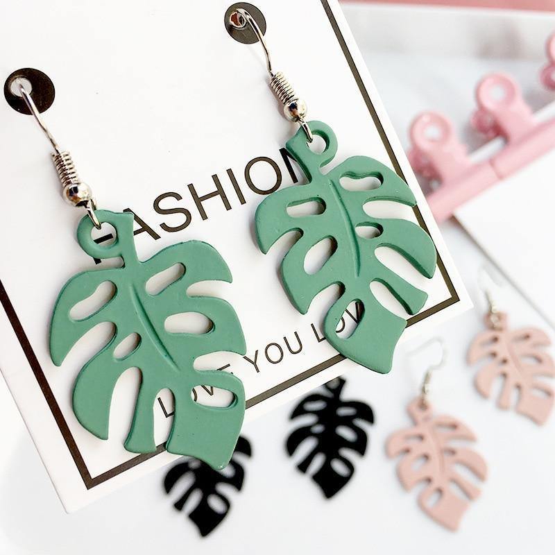NatureChic Monstera Ohrringe | Dangle Style | Zeitloser Schmuck