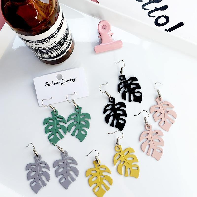 NatureChic Monstera Ohrringe | Dangle Style | Zeitloser Schmuck