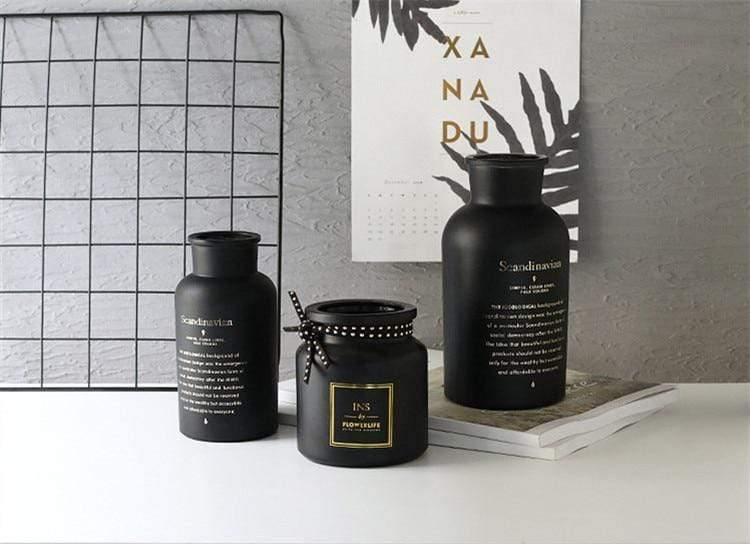 NoirVase Midnight Schwarz Tischvase | Minimalistisches Design | Dekoration für Zuhause und Büro