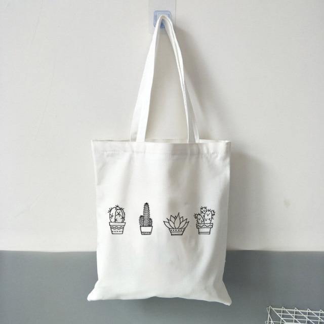 CactusCharm Canvas Tote Bag | Umweltfreundliche Einkaufstasche | Leicht & Langlebig | Stilvolle Designs