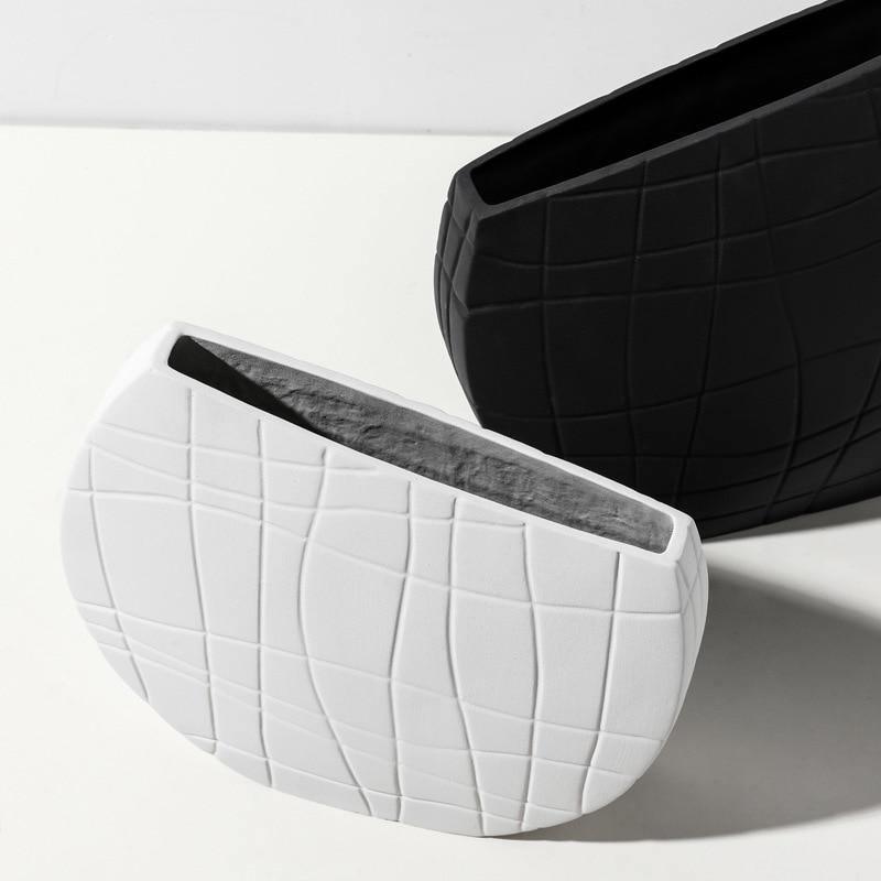 Textura Elegante Strukturierte Keramikvasen | Zeitloses Design | Minimalistische Dekoration | Verschiedene Stile