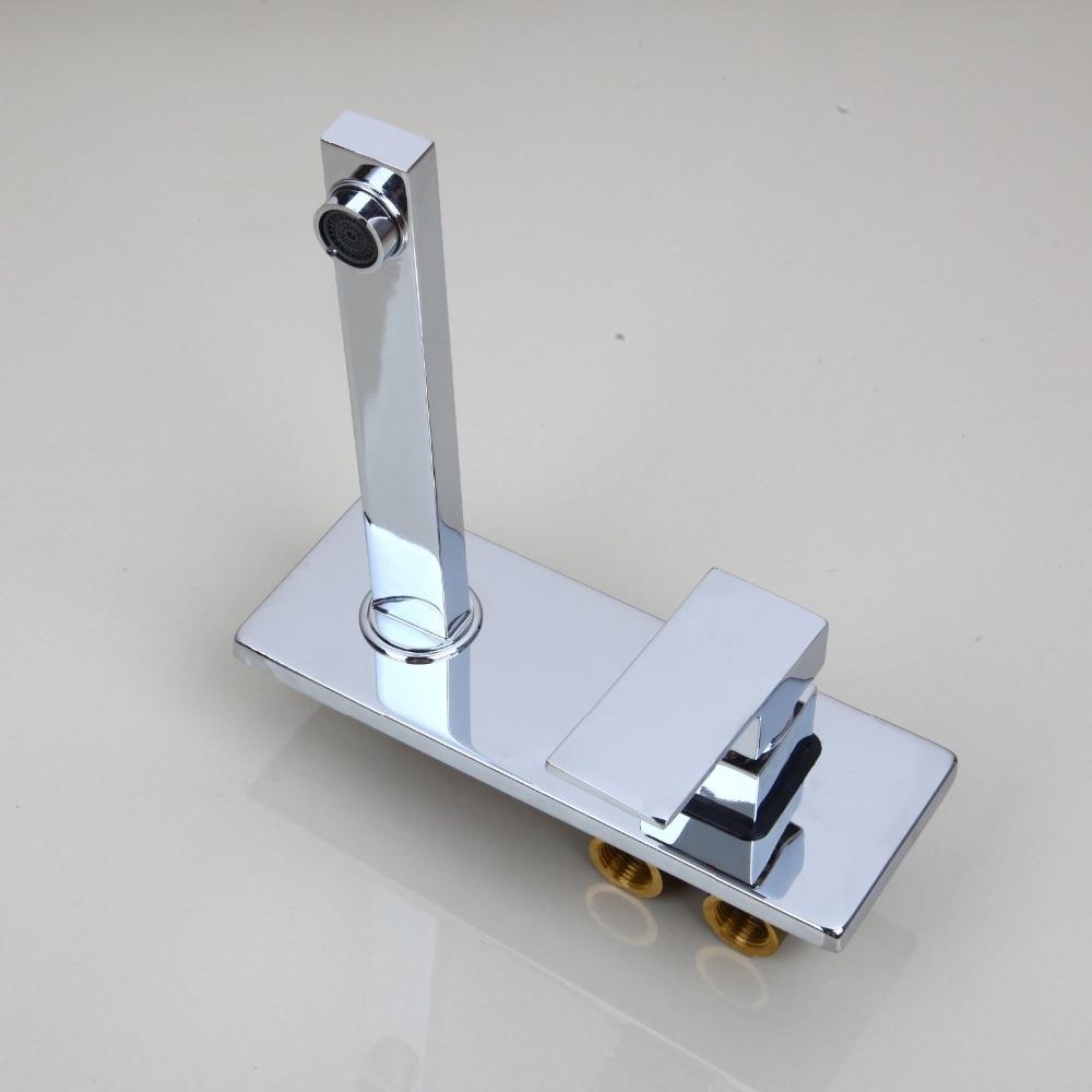 Brionis Wandmontierte Badezimmerarmatur aus Messing | Modernes Design | Edle Verarbeitung in Silber, Gold & Schwarz