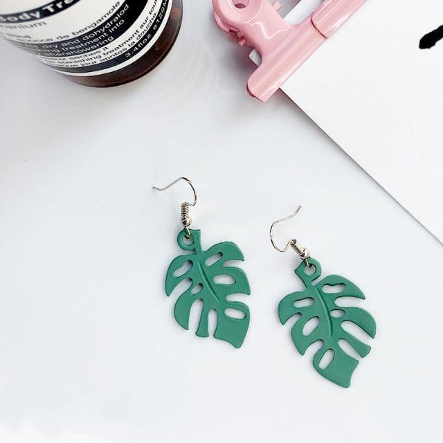 NatureChic Monstera Ohrringe | Dangle Style | Zeitloser Schmuck