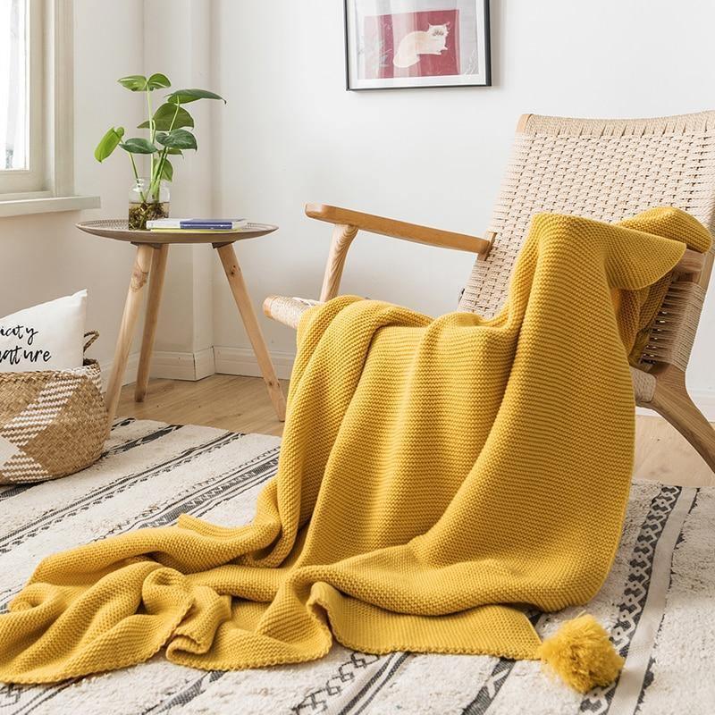CozyKnit Strickdecke | Kuscheldecke für Zuhause | Dekorativ & Bequem | Verschiedene Farben