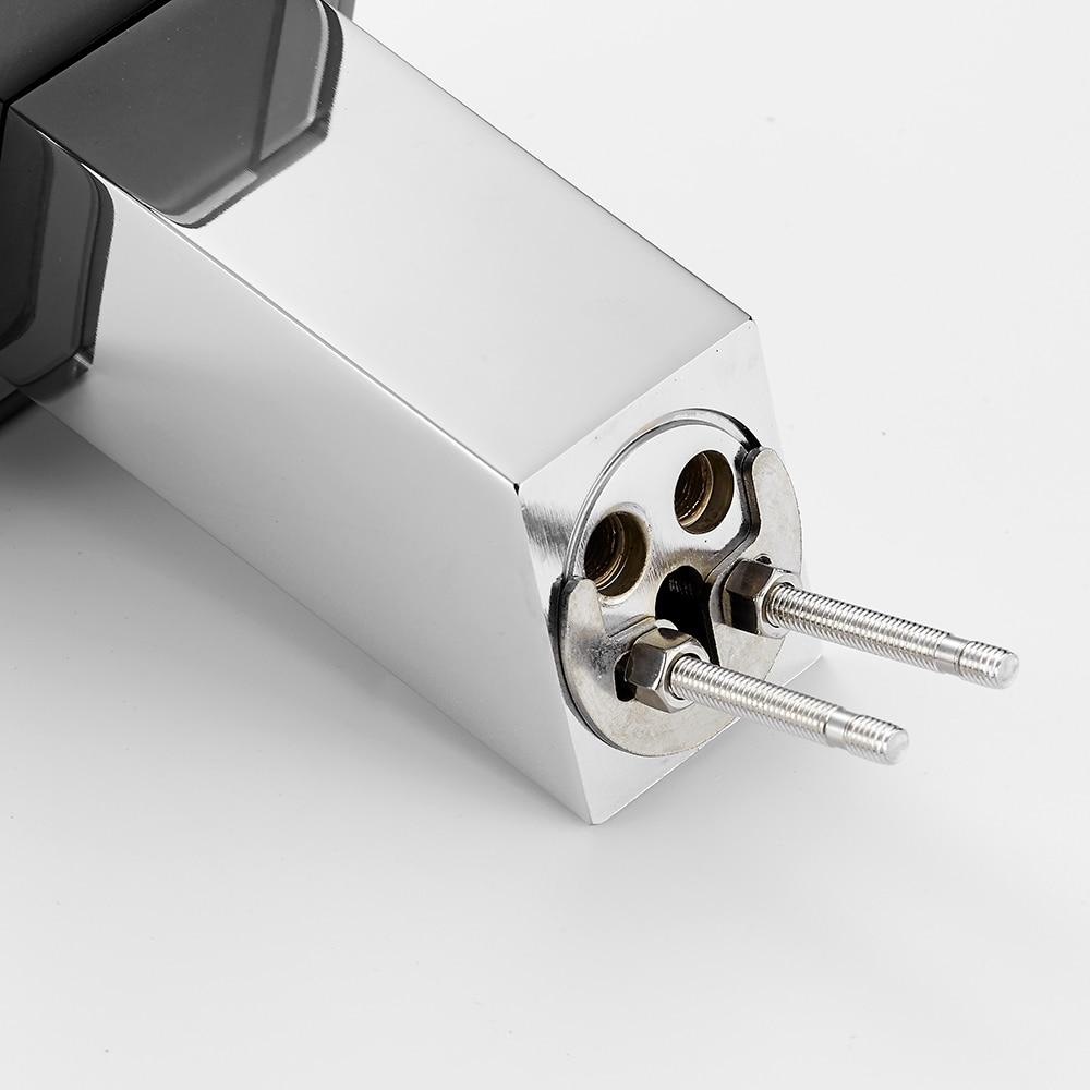 GlasNixia - Badezimmer Glasarmatur mit Mischbatterie | Modernes Design | Wasserfall-Auslauf | Langlebige Waschtischarmatur