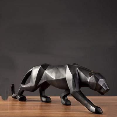 PantheraGeo Geometrische Skulptur | Moderne Panther-Figur | Elegante Dekoration für Zuhause & Büro
