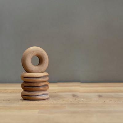 ClipCircle Holz-Doughnut-Klammern | Umweltfreundliche Beutelverschlüsse | Frischegarantie für Ihre Lebensmittel