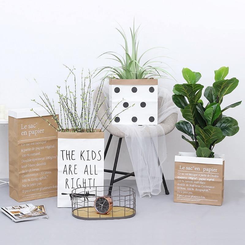 EcoForm Kraft Papier Bodenvasen | Nachhaltige Dekovase | Leicht & Umweltfreundlich | Minimalistisches Design