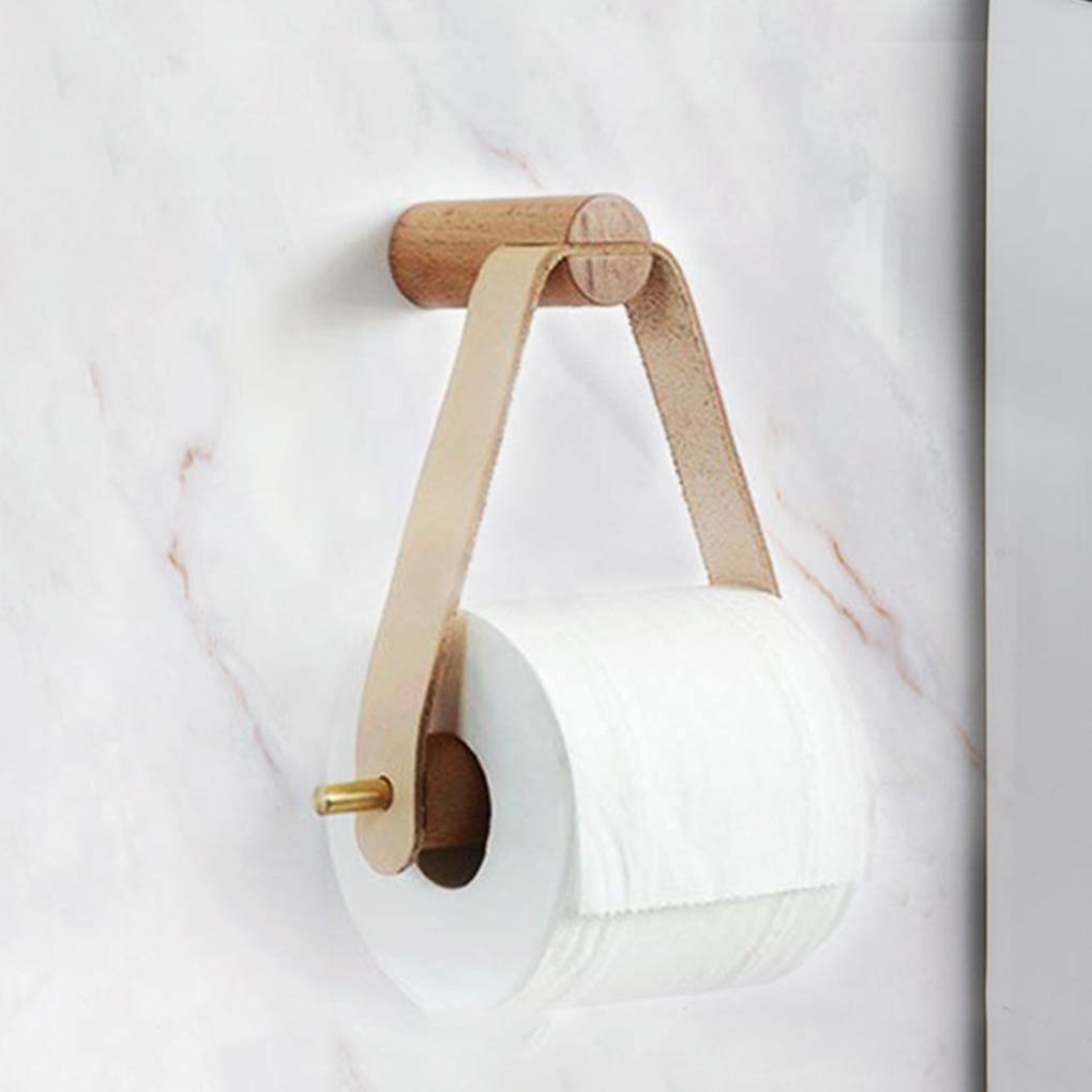 OakStrap Hochwertiger Toilettenpapierhalter | Eiche & Kunstleder | Minimalistisches Badezimmer-Design