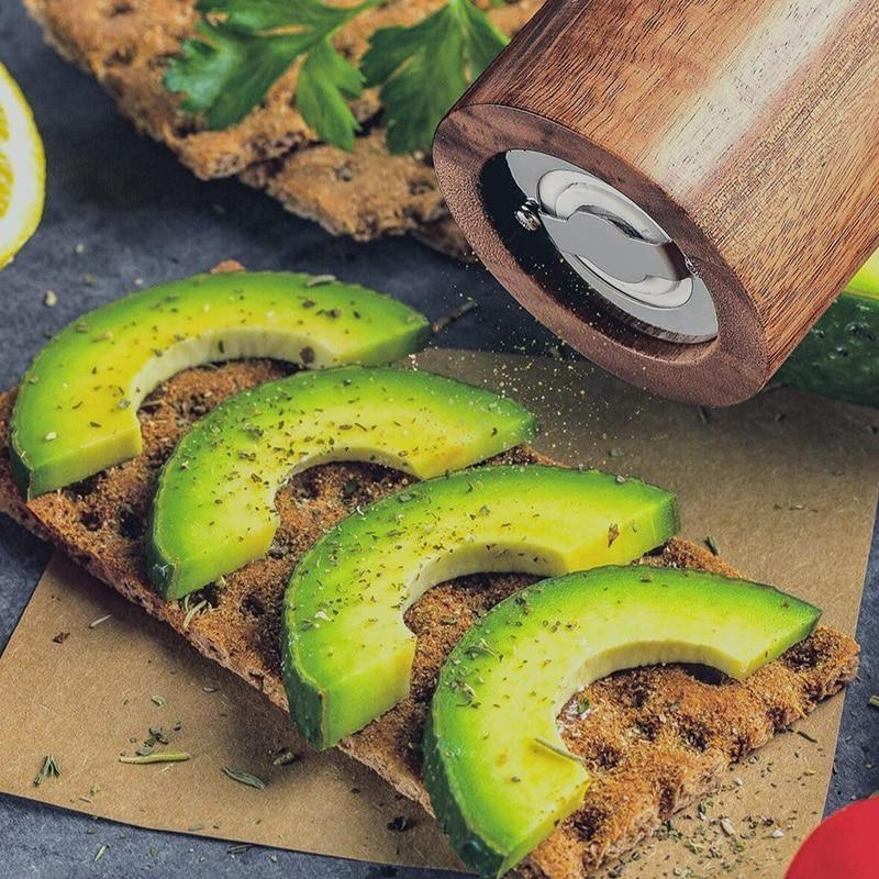 WoodGrind Akazienholz Salz- & Pfeffermühlen | Präzises Mahlen | Elegantes Design | Hochwertige Verarbeitung