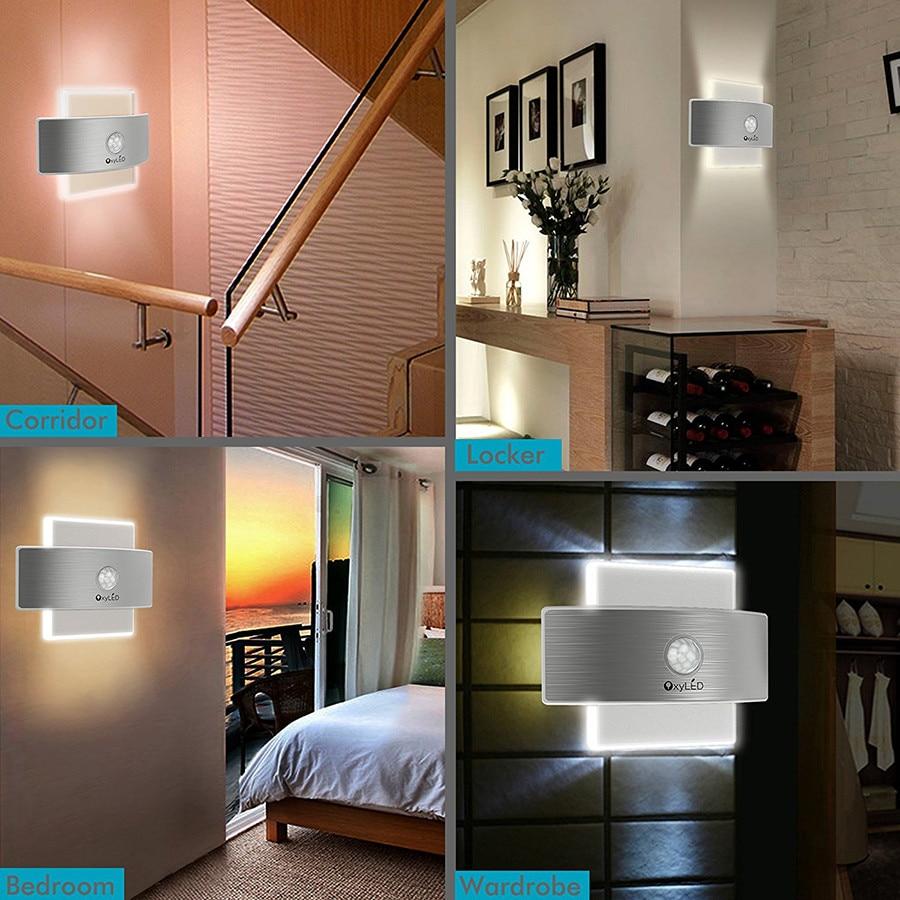 LumaSense Bewegungsmelder Wandlampe | LED Beleuchtung | Wiederaufladbar & Batteriebetrieben | Modernes Design