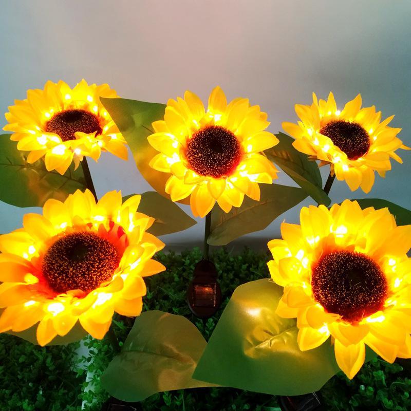 SunnyBloom LED Sonnenblumen Gartenleuchte | Solarbetrieben | Dekorative Außenbeleuchtung | Wetterfest für Garten und Terrasse
