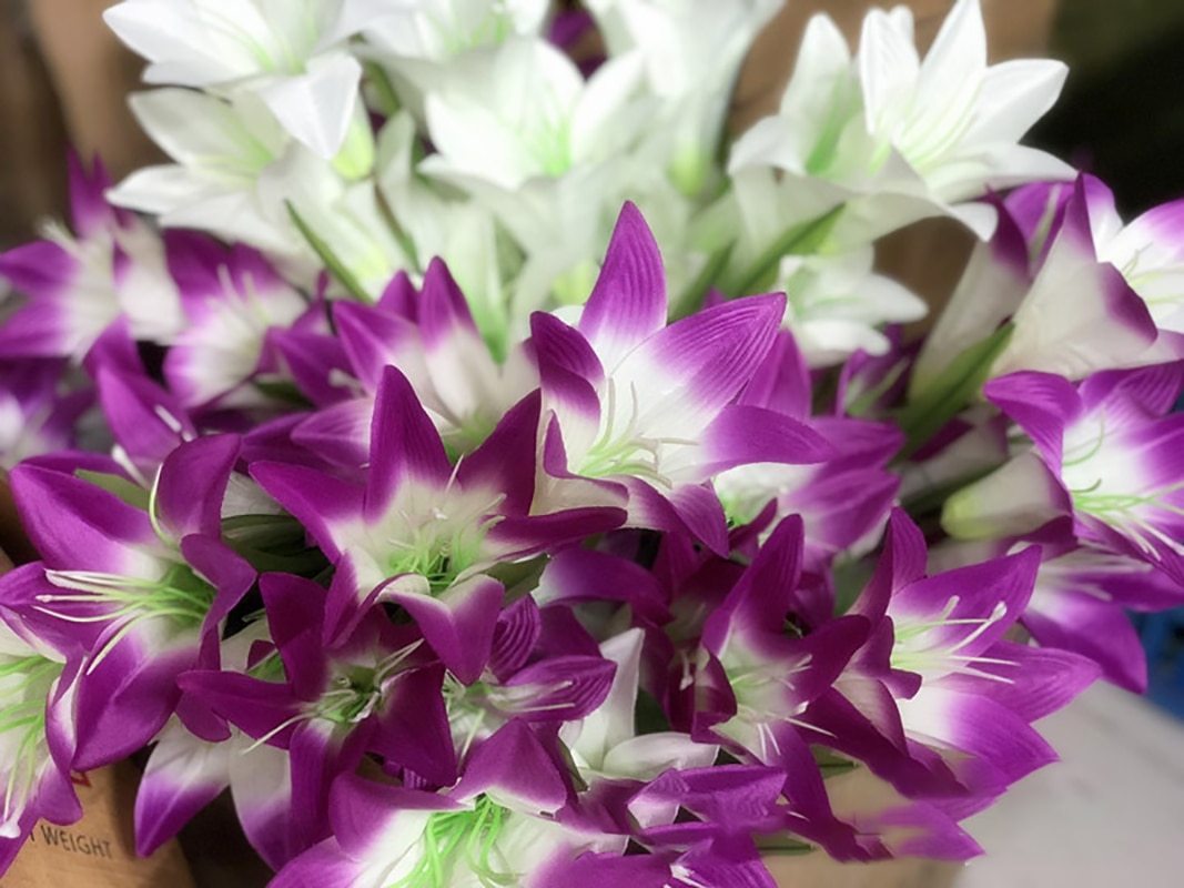 LilaGlowen - LED Lilien Gartenlichter | Solarbetrieben | Wetterfest | Stimmungsvolle Außenbeleuchtung