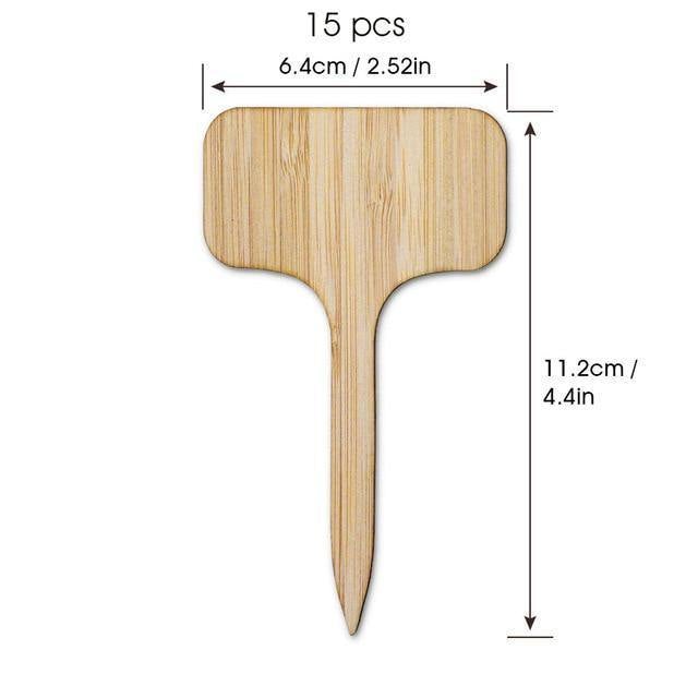 GreenLabel Holz Pflanzenschilder | Umweltfreundlich | Perfekt für Garten & Balkon | Markierungsschilder für Pflanzen