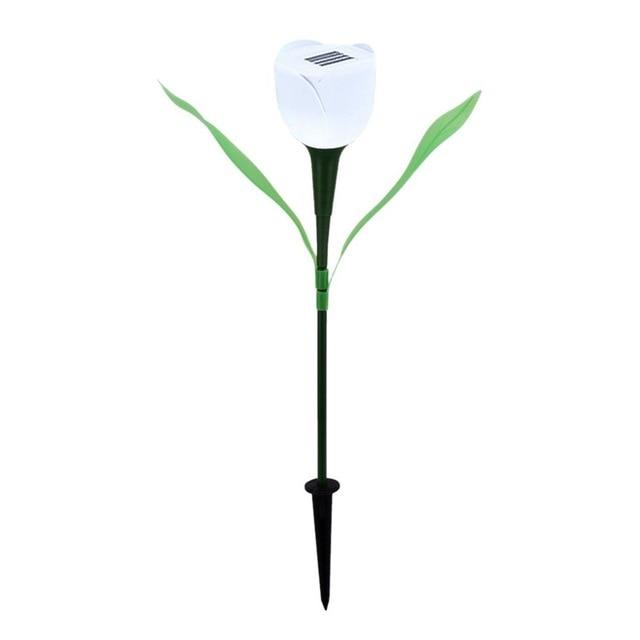 Tulumi Solar Gartenleuchte | Tulpen-Design | Farbige LED-Lichter | Wetterfeste Dekoration für Außenbereiche