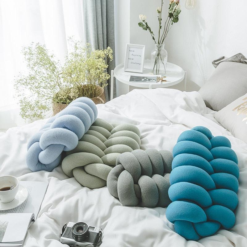 Knotara Cocoon Twist Kissen | Weiches Knoten-Design | Deko- & Komfortkissen für Wohn- & Schlafzimmer