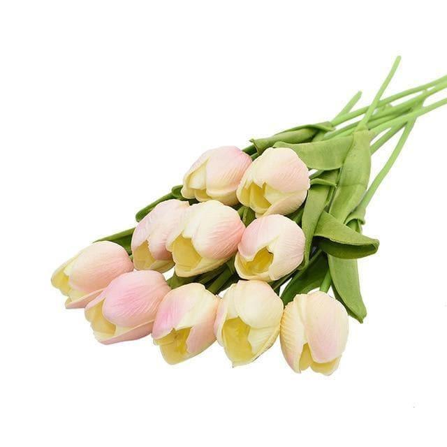 TulipaBloom Künstliche Tulpen aus Seide | 10er-Set | Realistische Blumen für Zuhause & Hochzeiten