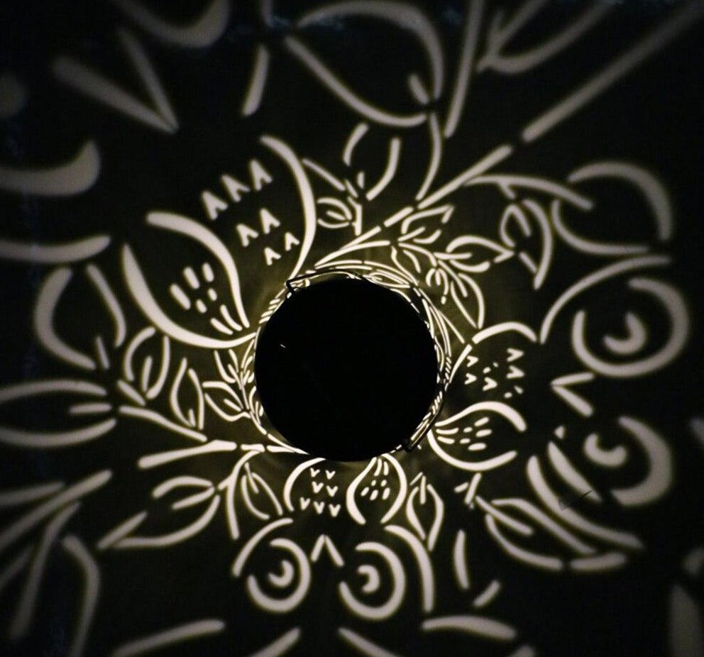 ShadowOwl LED Laterne | Eulen-Schatteneffekt | Dekorative Beleuchtung für Garten & Zuhause