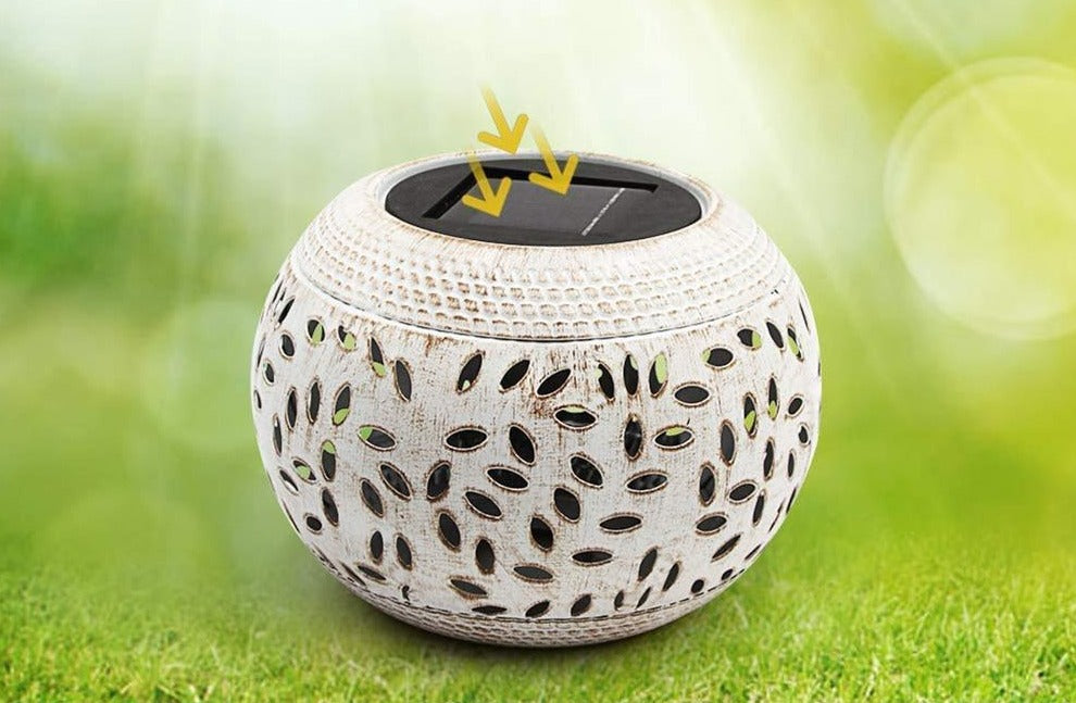 Orbiona Globus-Laterne mit Schatteneffekt | Dekorative Beleuchtung | Perfekt für Wohnzimmer, Terrasse & Garten