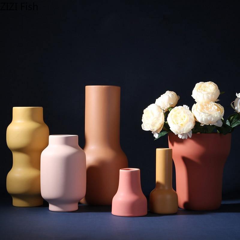 BerryBloom Keramik-Blumenvase | Warme Farbpalette | Elegantes Design | Perfekte Dekoration für Zuhause