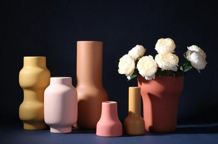 BerryBloom Keramik-Blumenvase | Warme Farbpalette | Elegantes Design | Perfekte Dekoration für Zuhause