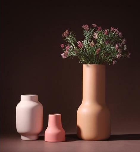 BerryBloom Keramik-Blumenvase | Warme Farbpalette | Elegantes Design | Perfekte Dekoration für Zuhause