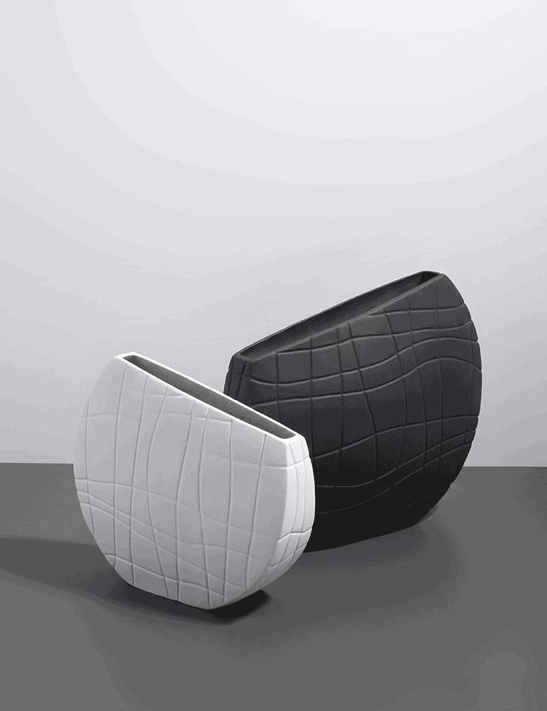 Textura Elegante Strukturierte Keramikvasen | Zeitloses Design | Minimalistische Dekoration | Verschiedene Stile