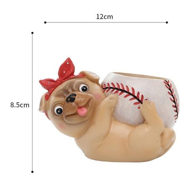 PawPot Aktiv Hund Pflanztopf | Stilvolles Deko-Accessoire | Perfekt für Sukkulenten