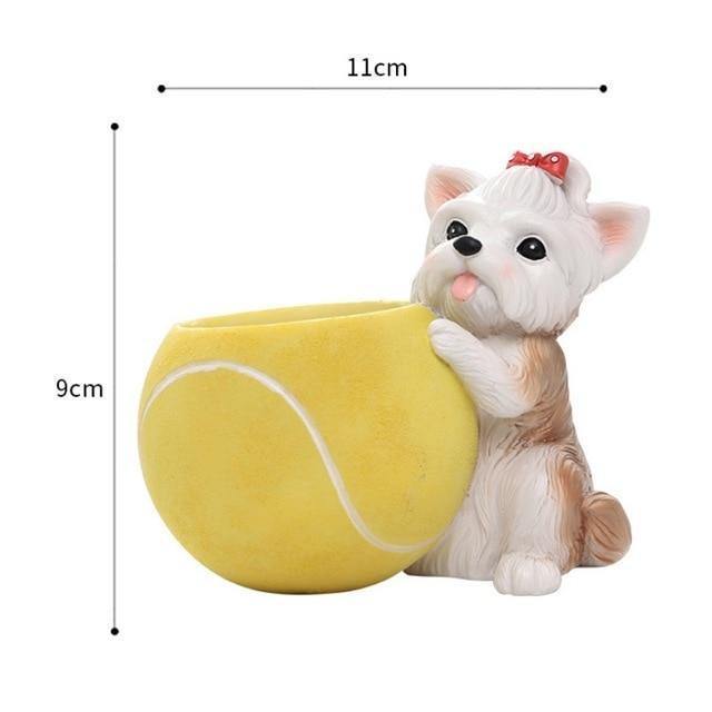 PawPot Aktiv Hund Pflanztopf | Stilvolles Deko-Accessoire | Perfekt für Sukkulenten