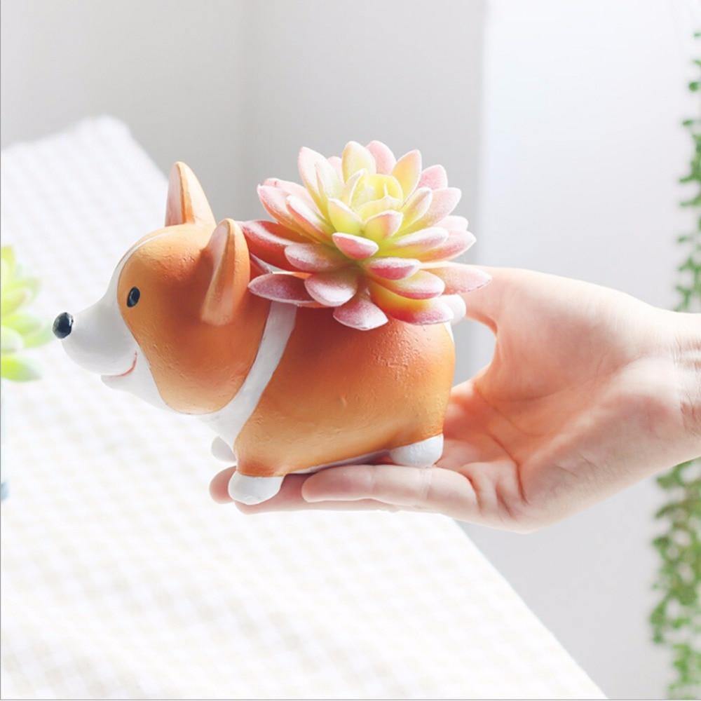 CorgiGlow Pflanzenhalter | Niedlicher Blumentopf | Deko für Zuhause & Büro