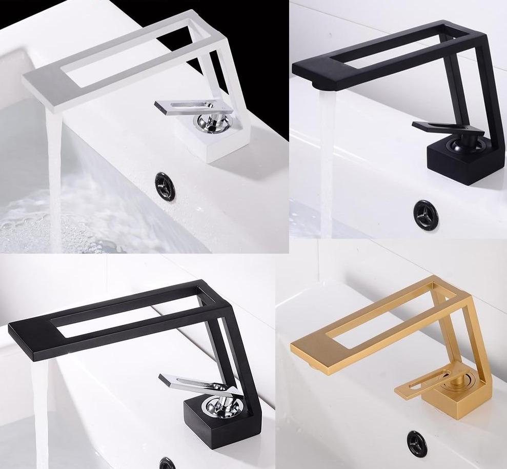 AquaVogue Moderner Badezimmer-Wasserhahn | Hohles Design | Elegant & Funktional | Einhebelmischer