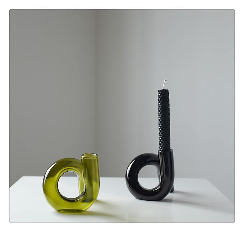 LoopSphere Hydroponik Vase im Kreisdesign | Modernes Pflanzgefäß | Minimalistische Dekoration | Für Zuhause oder Büro