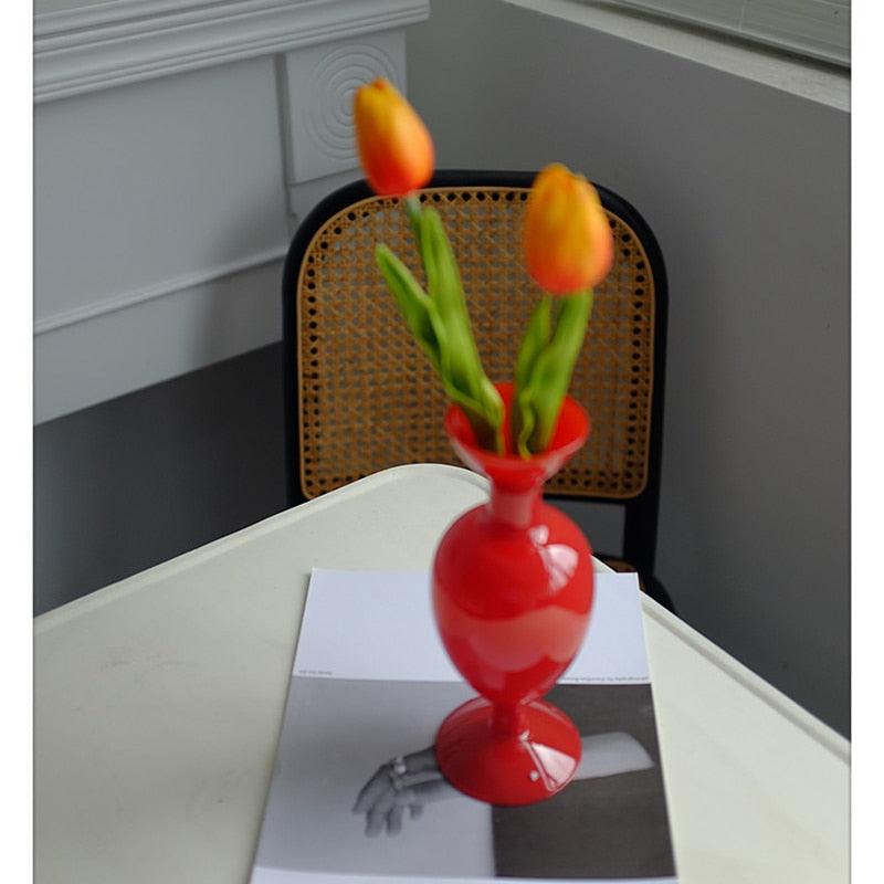 VaseElegance Joan Glasvase | Modernes Design | Dekorative Form | Perfekt für Blumen und Dekoration