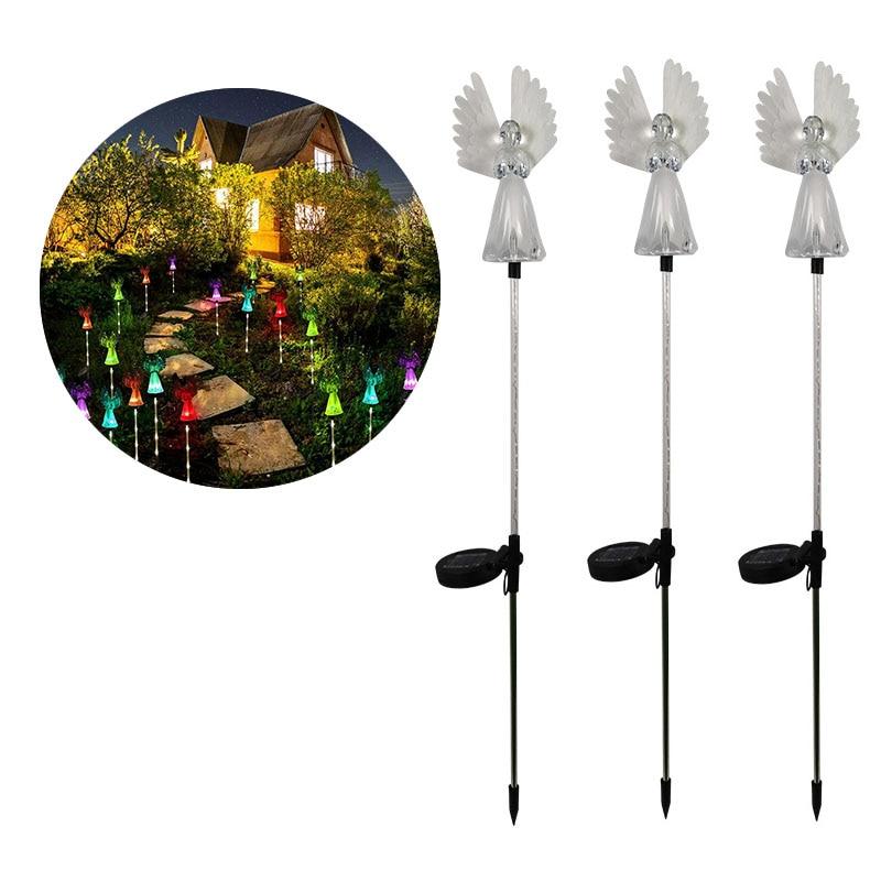 SeraphiGlow LED Engel Gartenleuchten | Solarbetrieben | Stimmungsvolle Außenbeleuchtung | Dekor für Garten & Terrasse