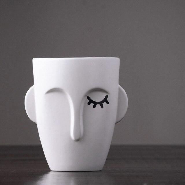 ArtFace Keramikvase | Abstraktes Design | Künstlerische Wohnkultur | In verschiedenen Größen