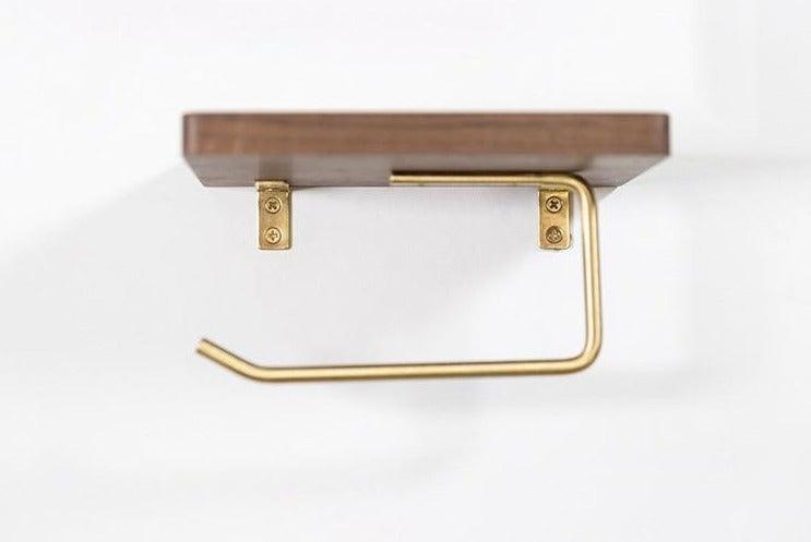 WoodlyRoll Multifunktionaler Toilettenpapierhalter aus Holz | Praktisch & Stilvoll | Schraubbefestigung | In Verschiedenen Farben