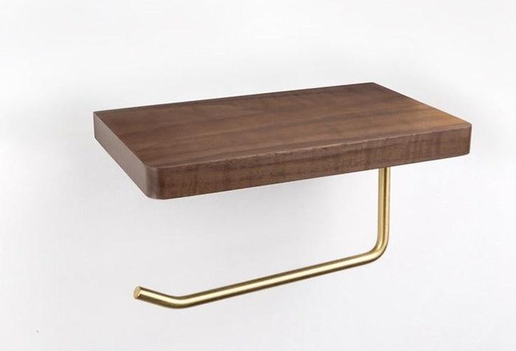 WoodlyRoll Multifunktionaler Toilettenpapierhalter aus Holz | Praktisch & Stilvoll | Schraubbefestigung | In Verschiedenen Farben