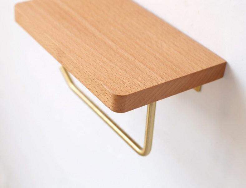 WoodlyRoll Multifunktionaler Toilettenpapierhalter aus Holz | Praktisch & Stilvoll | Schraubbefestigung | In Verschiedenen Farben