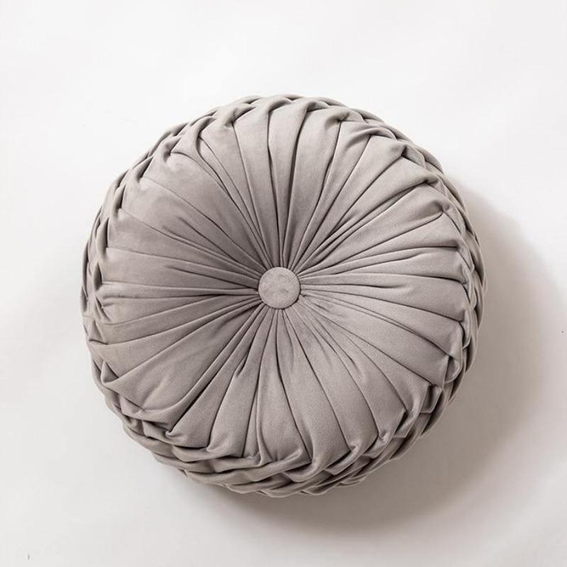 VelvetEase Runder Samtkissenbezug | Fransen-Design | Kuschelig & Dekorativ