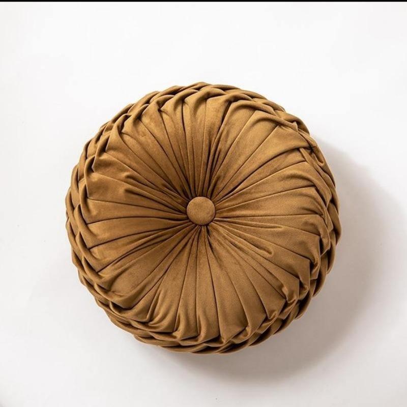 VelvetEase Runder Samtkissenbezug | Fransen-Design | Kuschelig & Dekorativ